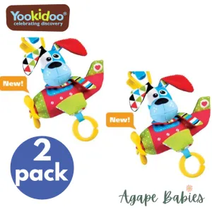 [2-Pack] Yookidoo Tap 'N' Play Musical Plane Dog