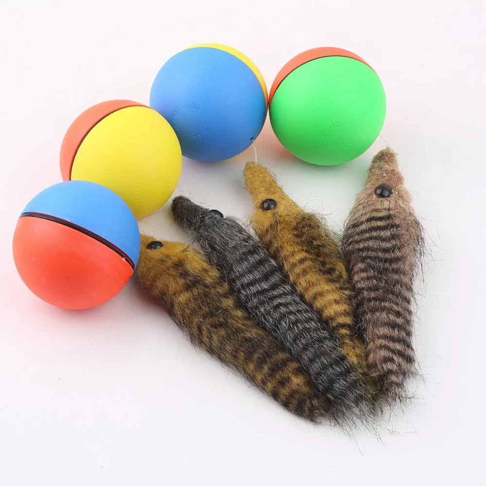 2016 Popular New Dog Cat Weasel Motorized Funny Rolling Ball Pet Kids Chaser Jumping Fun Moving Toy Drop Shipping