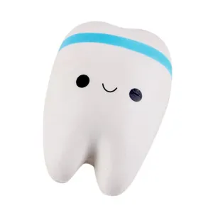 2017 New Cute Creative Smiley Tooth stress ball Smash It  Very Soft Slow Rising Squeeze Rare Kids  Grownups Toy