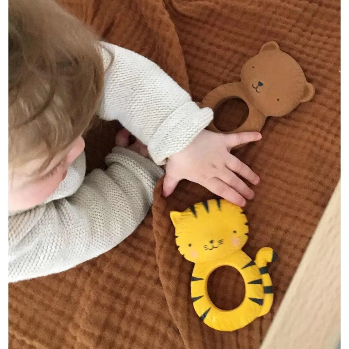 A Little Lovely Company Teether Ring - Bear