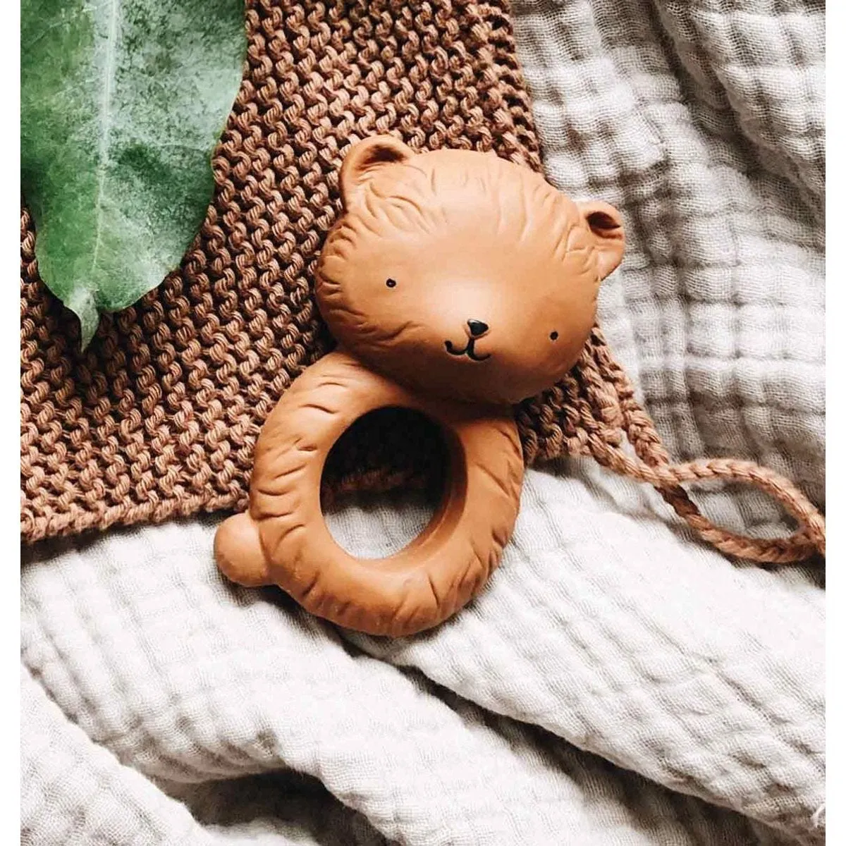 A Little Lovely Company Teether Ring - Bear