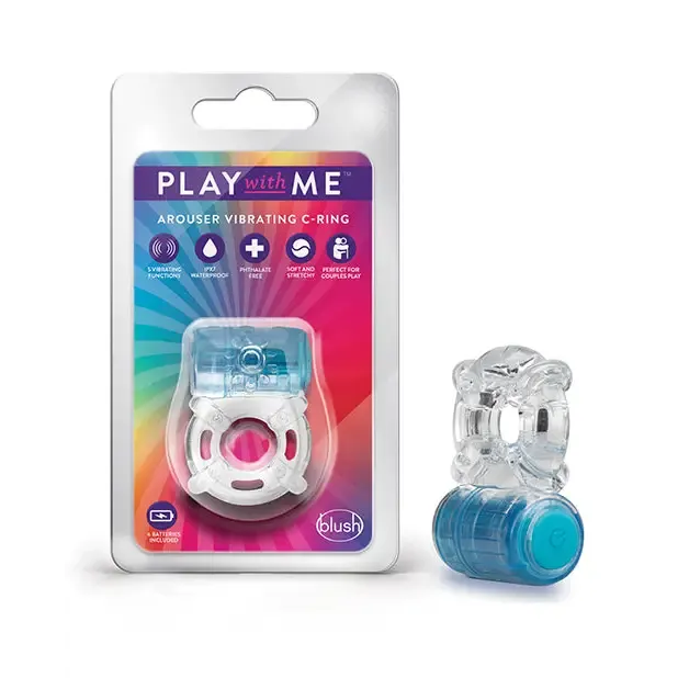 Blush Play with Me One Night Stand Vibrating C-Ring Blue