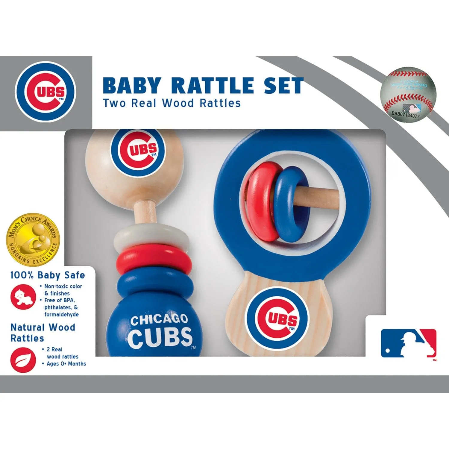 Chicago Cubs - Baby Rattles 2-Pack