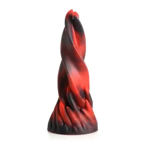 Creature Cocks Hell Kiss Twisted Tongues Silicone Dildo Red Black