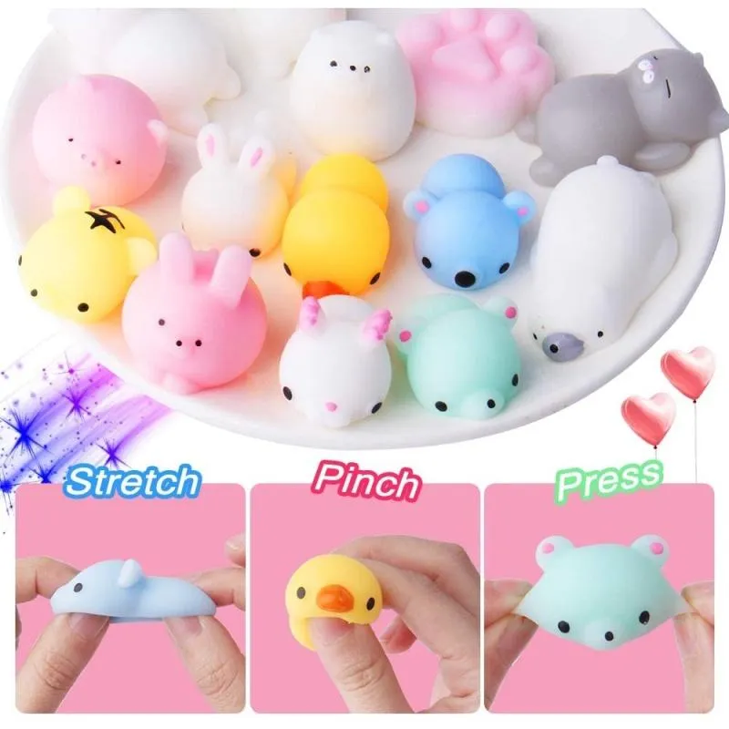 Cute Stress Reliever Toys Animal Pinch Toys For Kids Squishy Toys Mini Mochi Toy Mochi Cat Squishy Mochi Toys Mochi Set