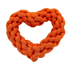 Dogitos Knotted Cotton Heart Shaped Rope Toy for Dogs