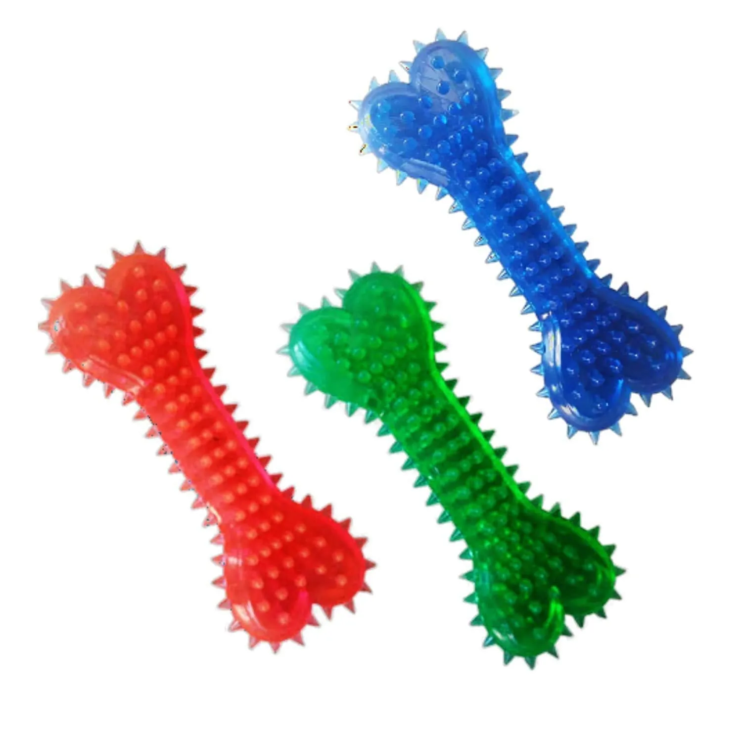 Durable Rubber Spike Bone Chew Toys