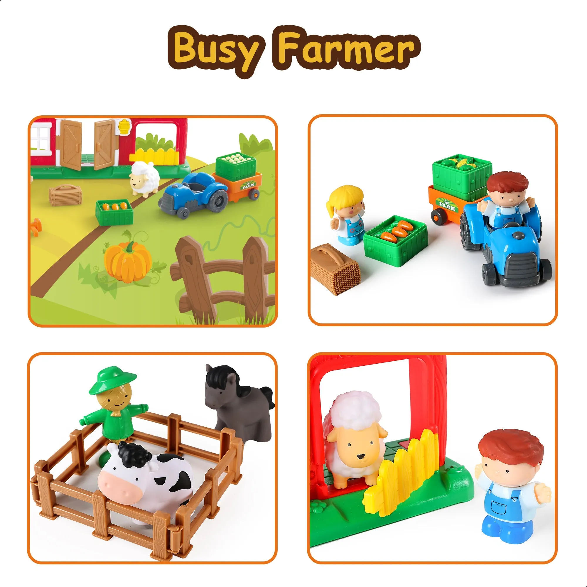 Farm House Toys Playset