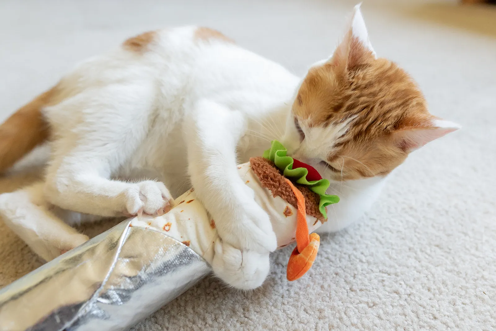 Feline Frenzy Shrimp Purrito Kicker Toy