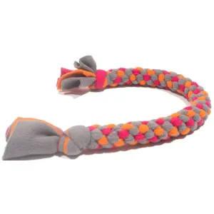 For The Love Of Dog Long and Stretchy Tugs Toy for Dogs (Pink/Orange/Grey)