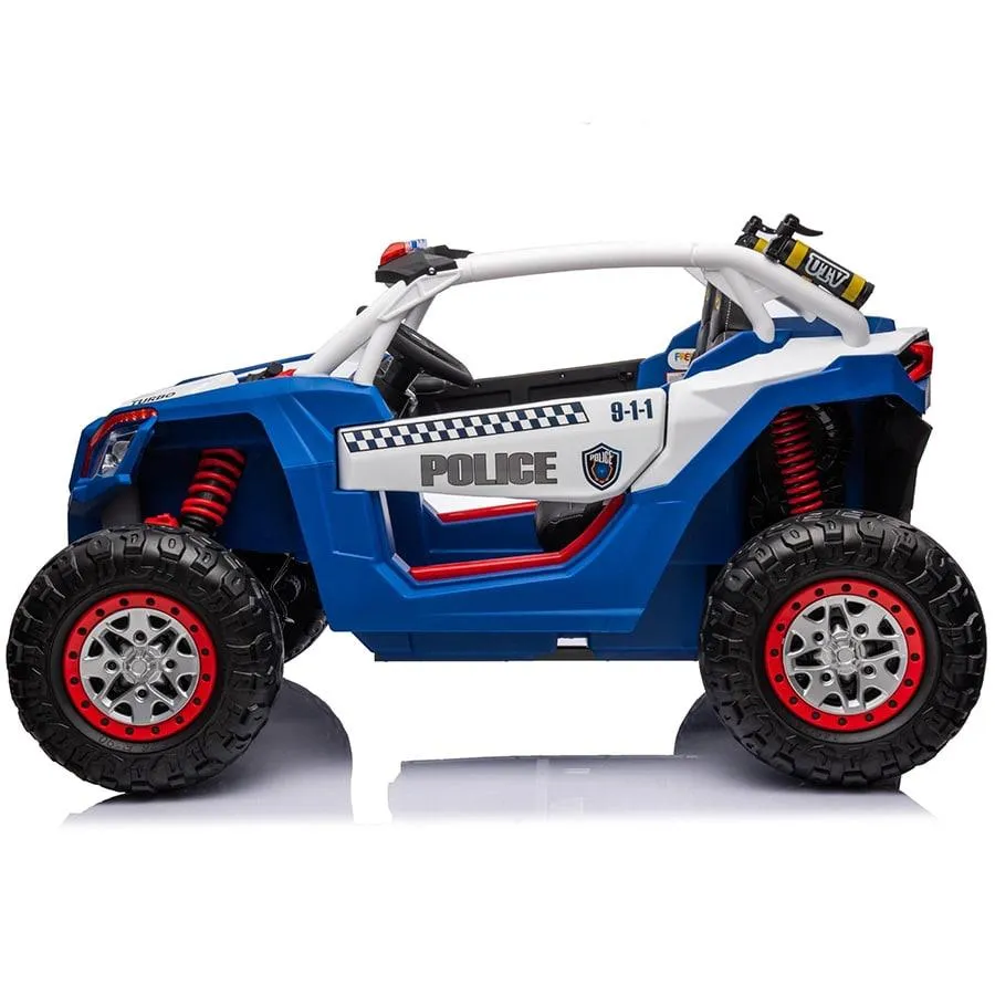 Freddo Toys 24V Freddo Storm Police UTV 2-Seater for Kids with Lights & Sirens