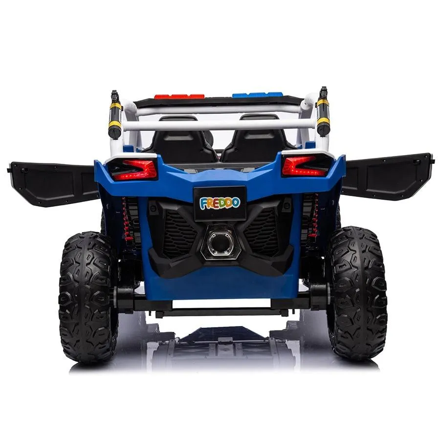 Freddo Toys 24V Freddo Storm Police UTV 2-Seater for Kids with Lights & Sirens