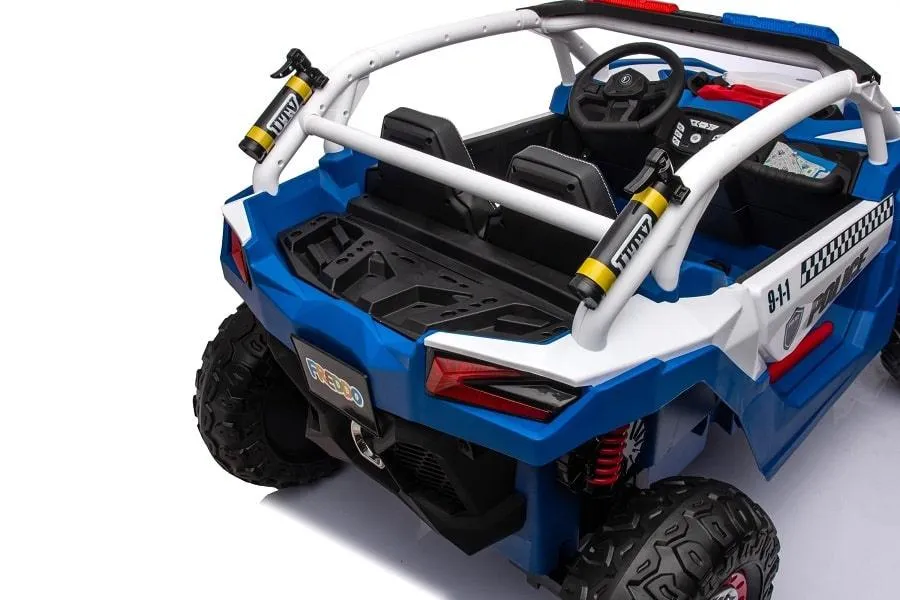 Freddo Toys 24V Freddo Storm Police UTV 2-Seater for Kids with Lights & Sirens