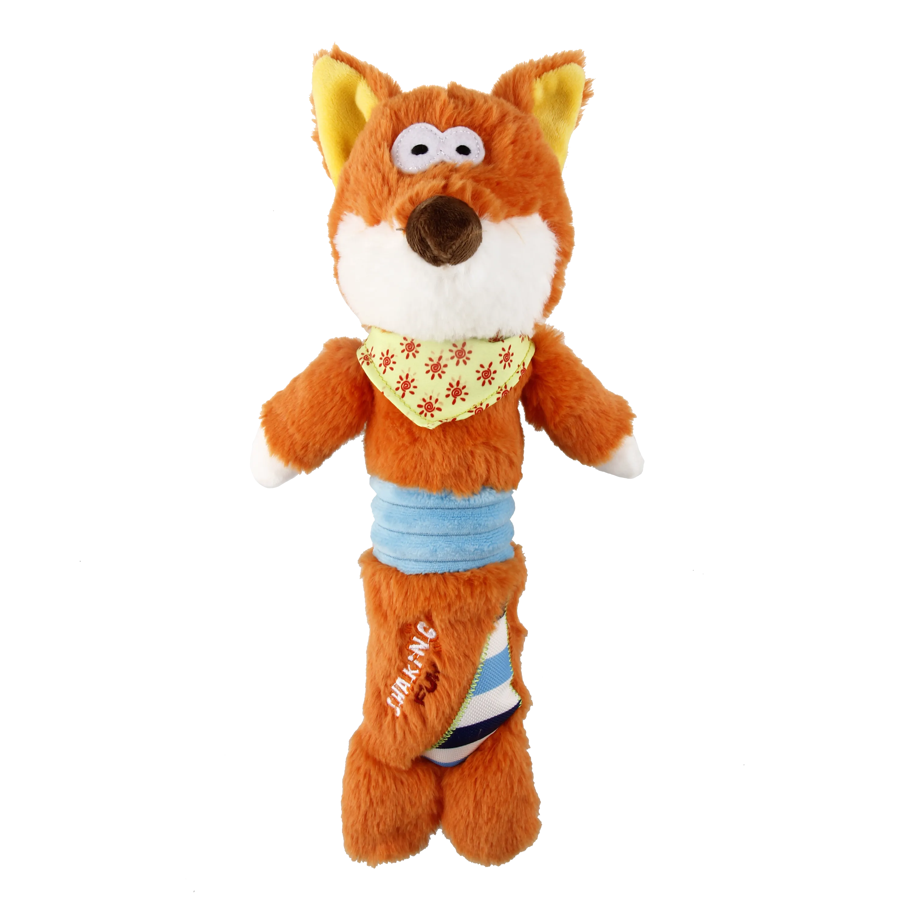 GiGwi Shaking Fun Series Fox Squeaky Crinkle Dog Toy for Medium and Large Dogs