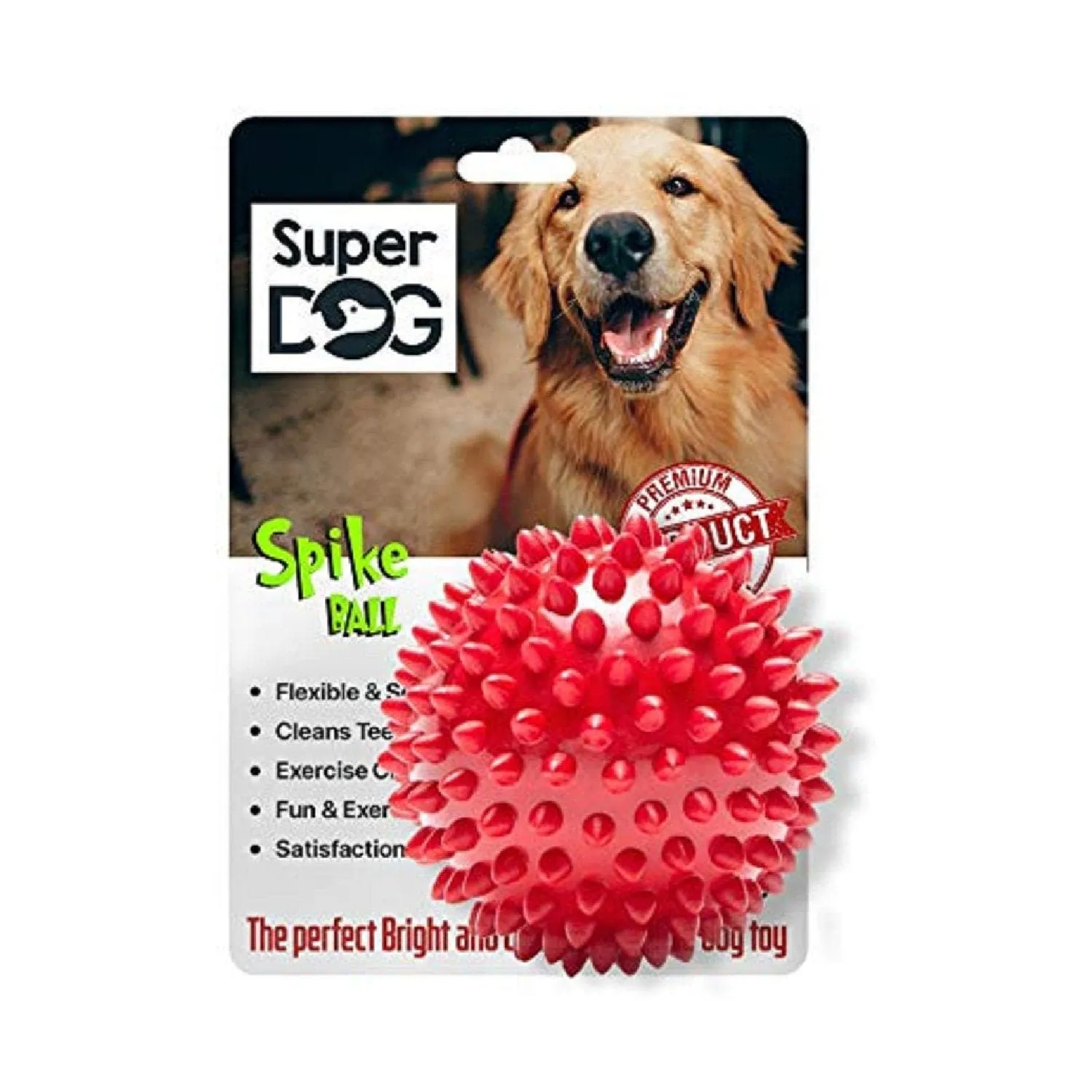 Goofy Tails Rubber Spike Ball Dog