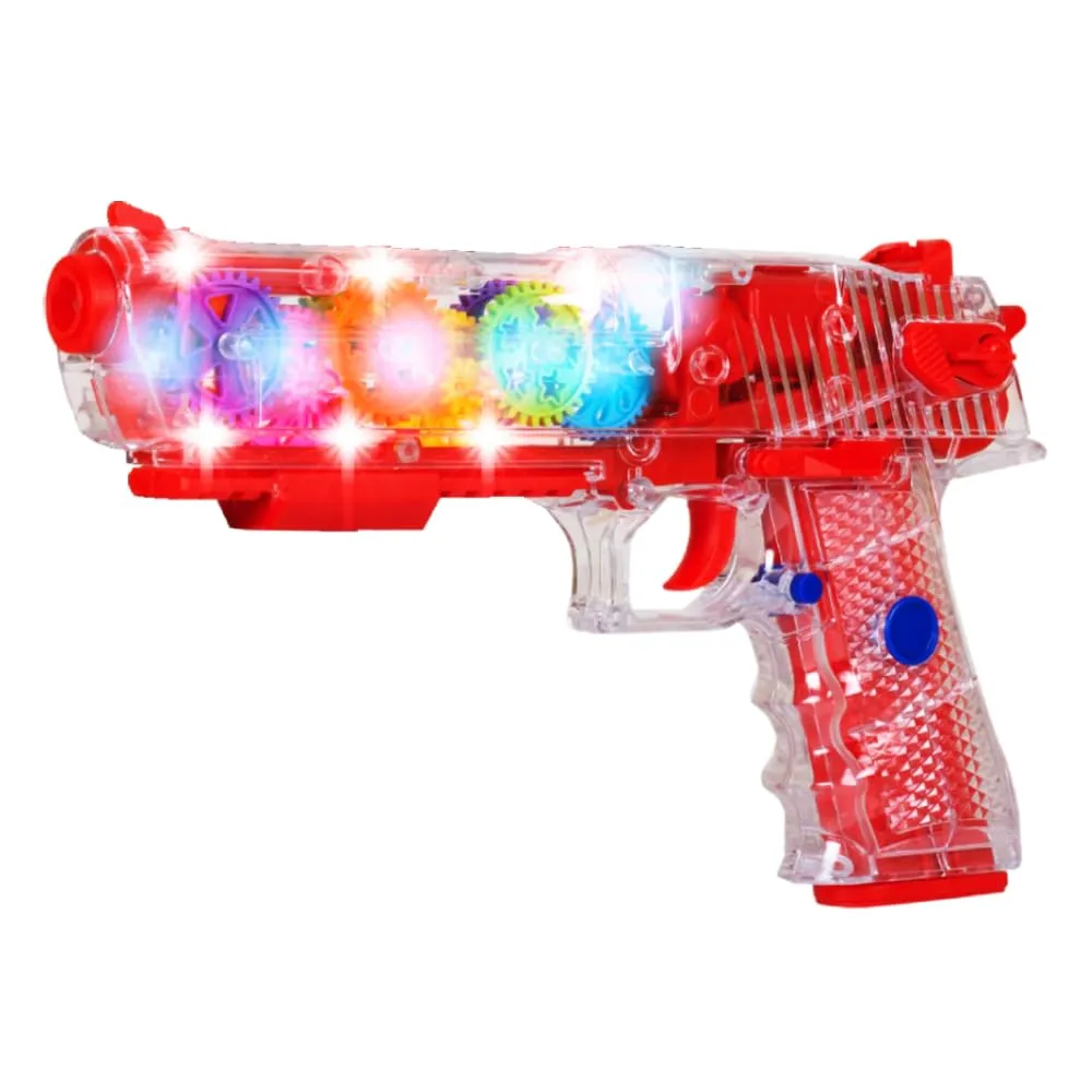 Gooyo GYG001 3D Concept Gear Toy Gun with Flashing LED Lights and Musical Sounds for Kids/Gifts/Toddlers | Multi Color, Power Source: 3xAA Battery (Not Included)