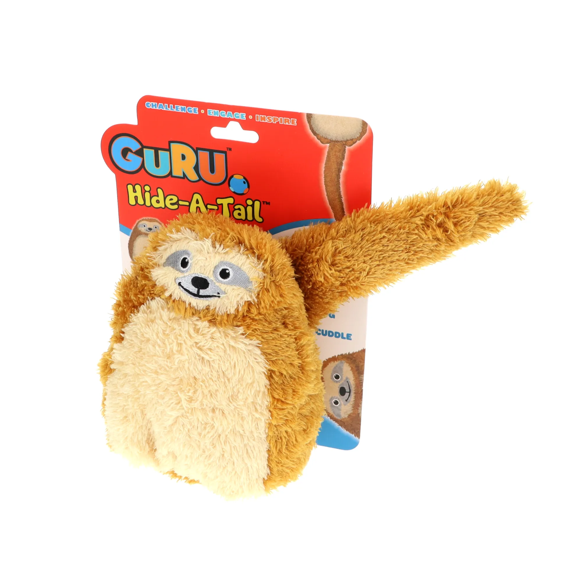 GURU Hide-A-Tail Sloth Dog Toy Medium