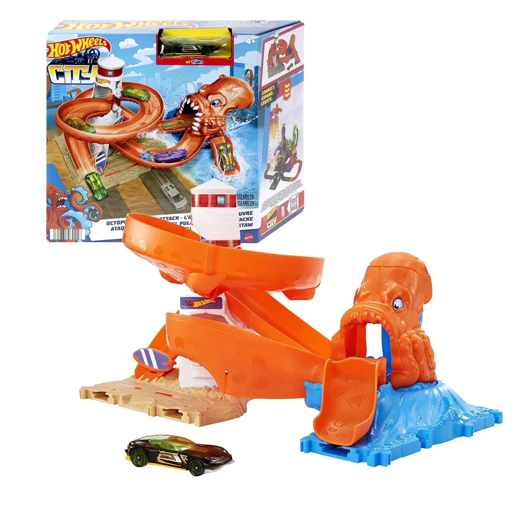 Hot Wheels City Wreck & Ride Octopus Invasion Playset