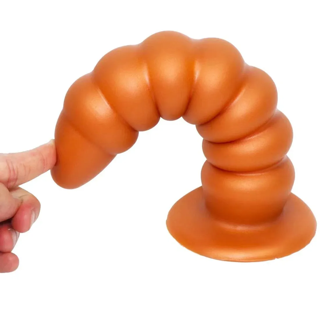 Huge Anal Dildo Butt Plug - Big Threads Silicone Dildos Suction Cup Hands Free Play