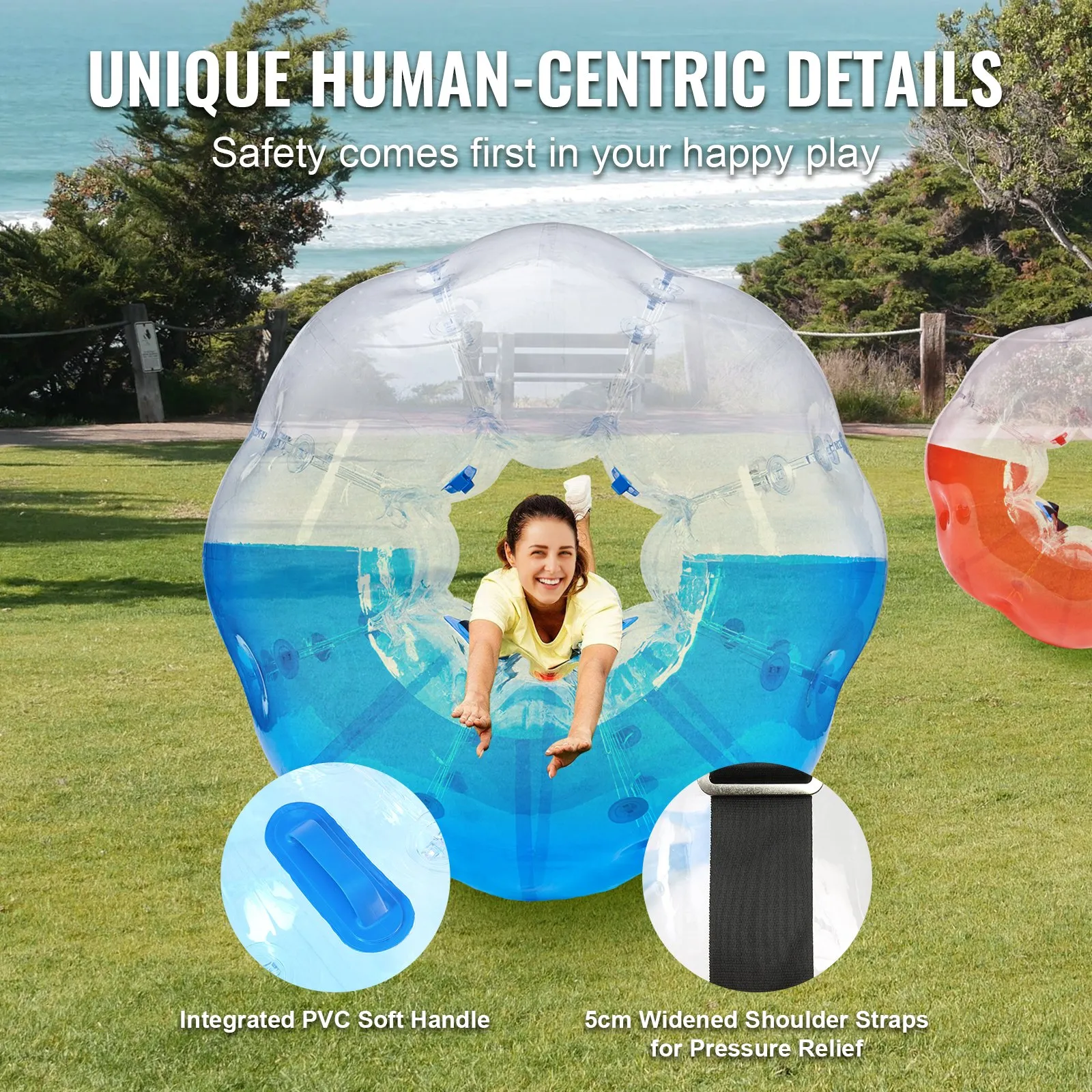 Inflatable Bumper BallS 2-Pack 5FT Sumo Zorb Balls for Teens & Adults