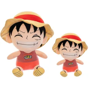 Kawaii Anime Figure Luffy Plush Throw Pillow One Piece Plush Toys Stuffed Doll Cute