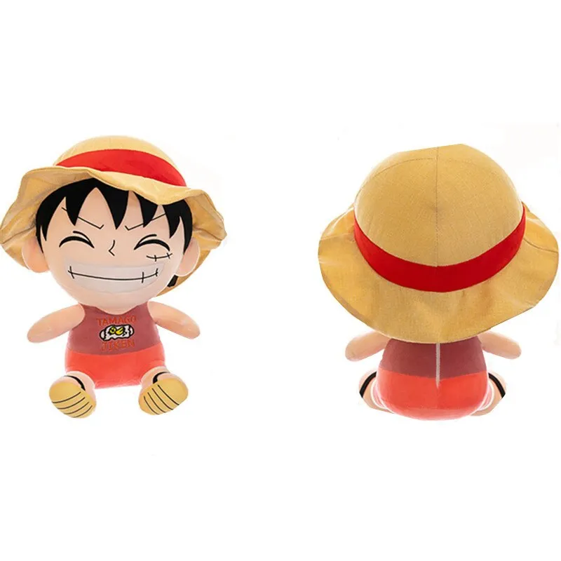 Kawaii Anime Figure Luffy Plush Throw Pillow One Piece Plush Toys Stuffed Doll Cute