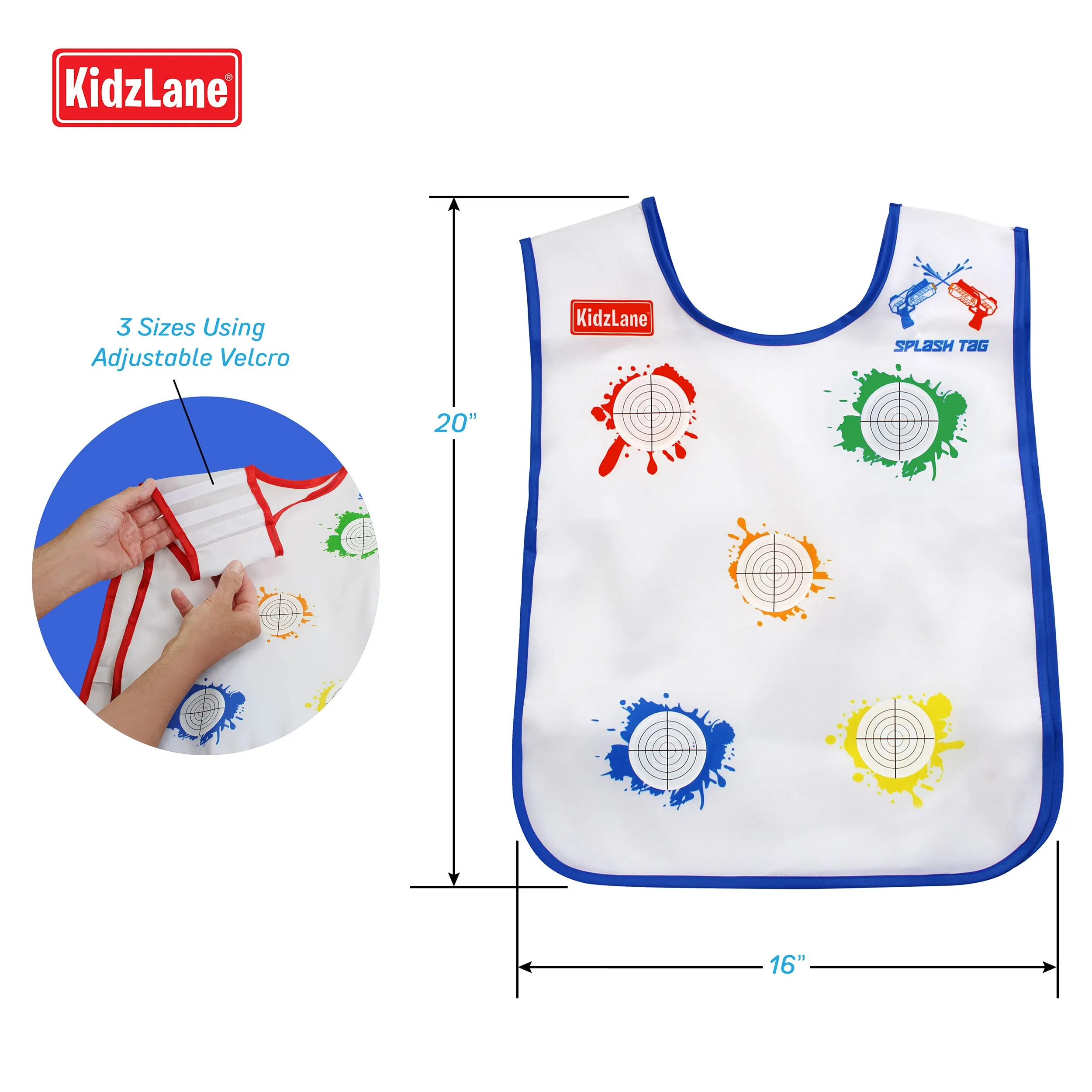 Kidzlane Water Guns & Water Activated Vests | Fun Water Toy for Kids Outside | Backyard