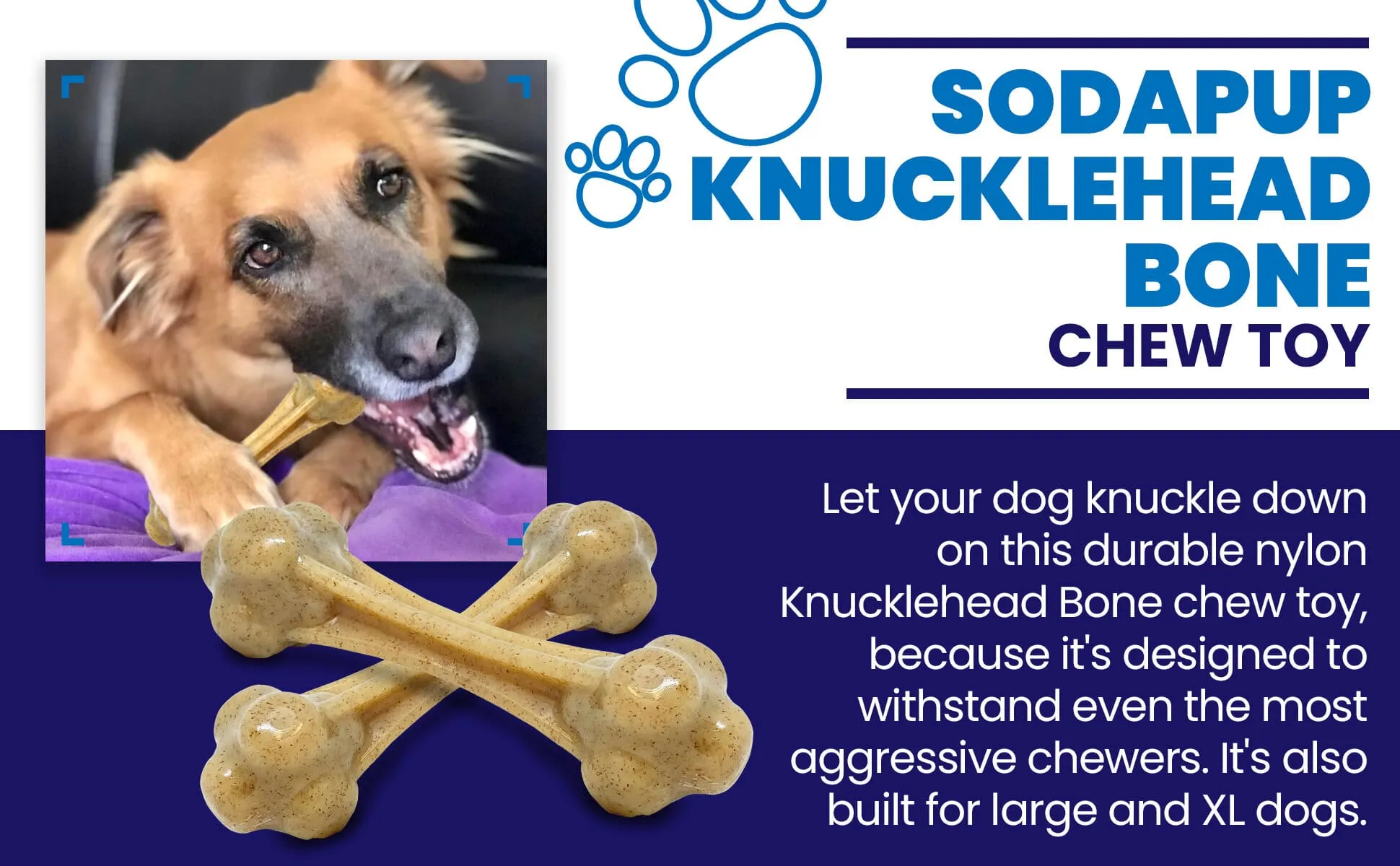 Knuckle Bone Ultra Durable Nylon Dog Chew Toy