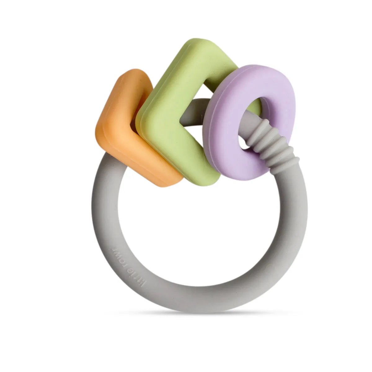 Little Rawr Geo Shape Ring Teether Toy- Multicolour