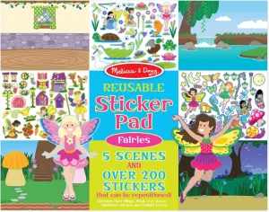 Melissa & Doug Reusable Sticker Pad: Fairy - 200  Reusable Stickers