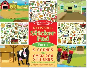 Melissa & Doug Reusable Sticker Pad: Farm - 280  Reusable Stickers