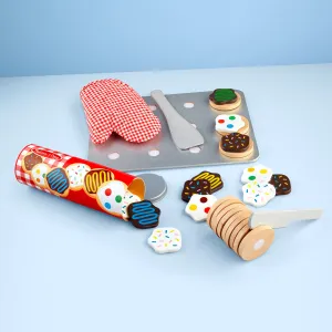 Melissa & Doug Slice and Bake Cookies Wooden Play Food Set With Toppings