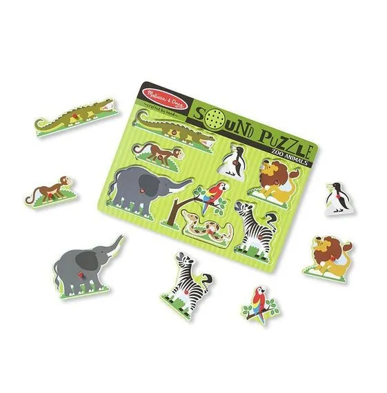 Melissa and Doug Zoo Animals Sound Wooden Puzzle