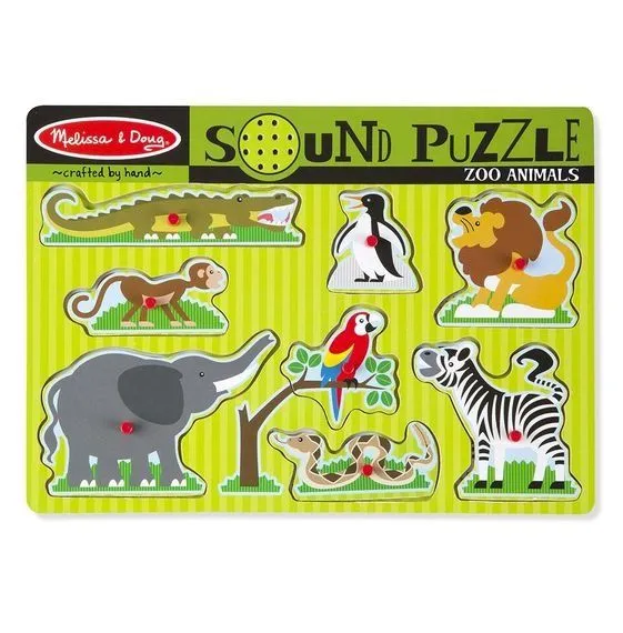 Melissa and Doug Zoo Animals Sound Wooden Puzzle