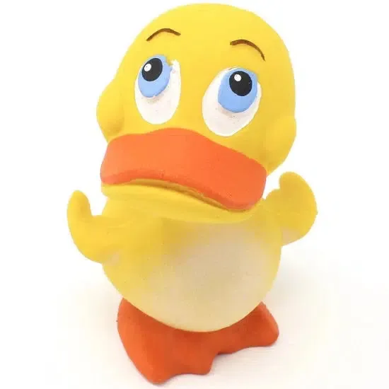 Natural Rubber Duck Levi with Squeaker