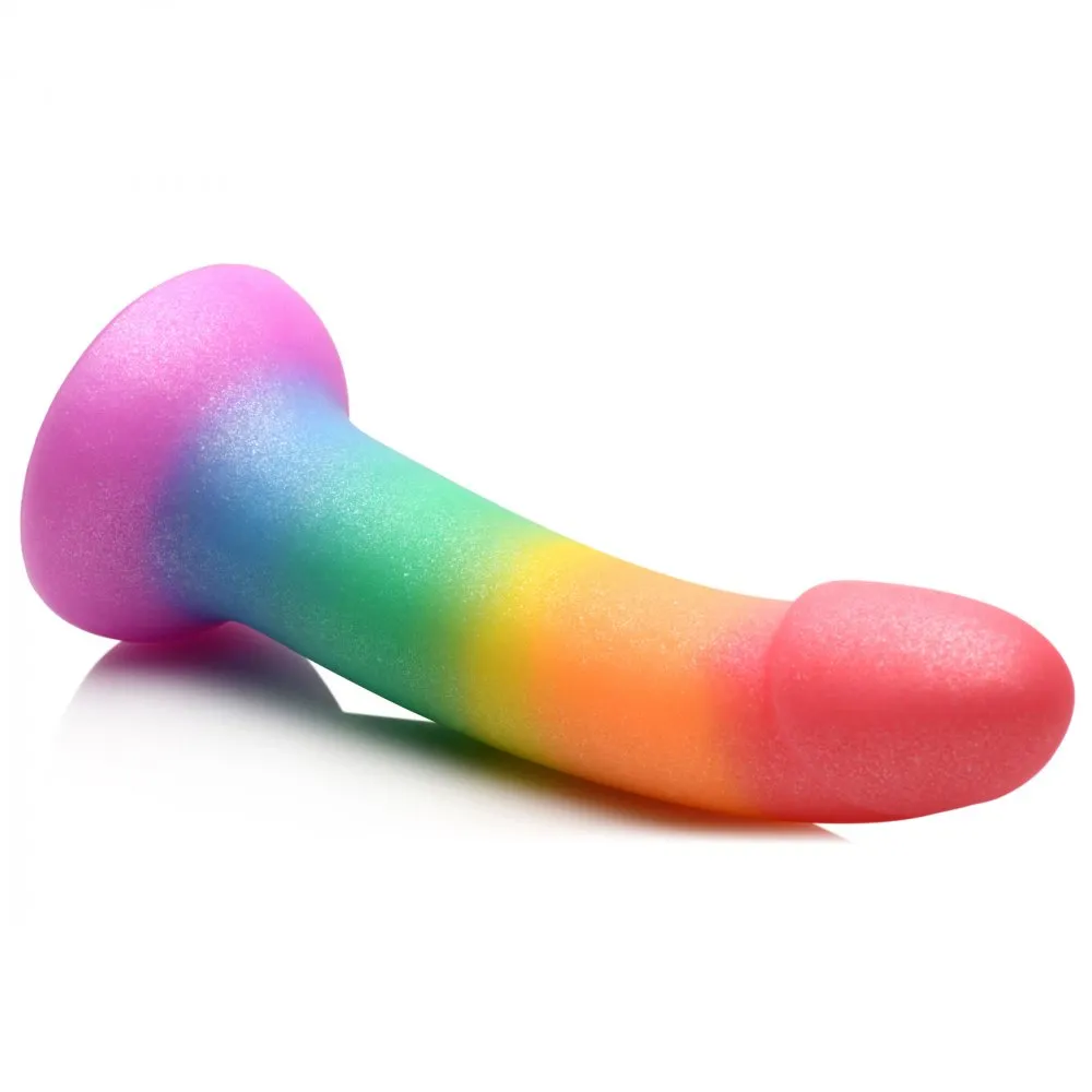 ***Only $1*** Phallic Rainbow Silicone Dildo