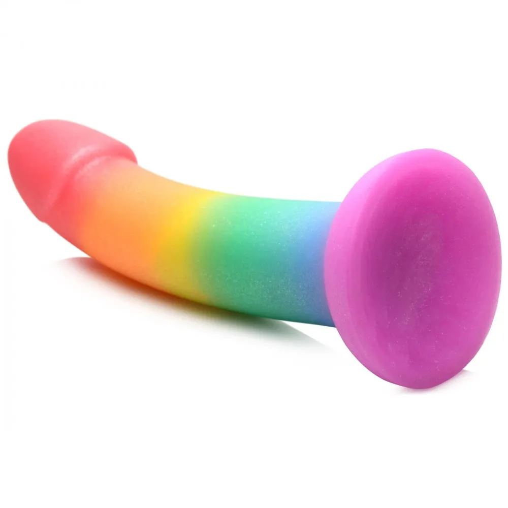 ***Only $1*** Phallic Rainbow Silicone Dildo