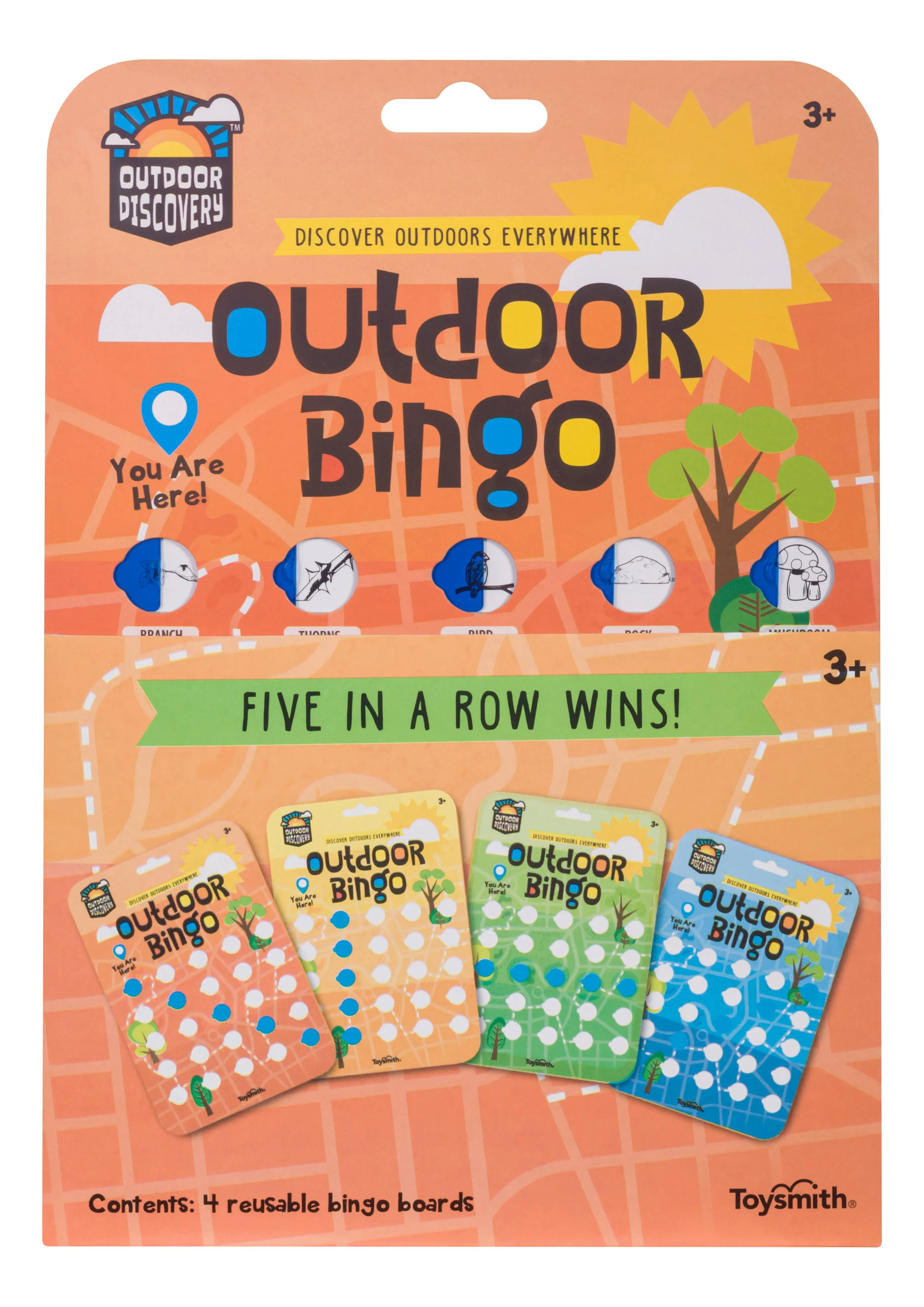 Outdoor Discovery Outdoor Bingo 4 Pack-Travel or Yard Game