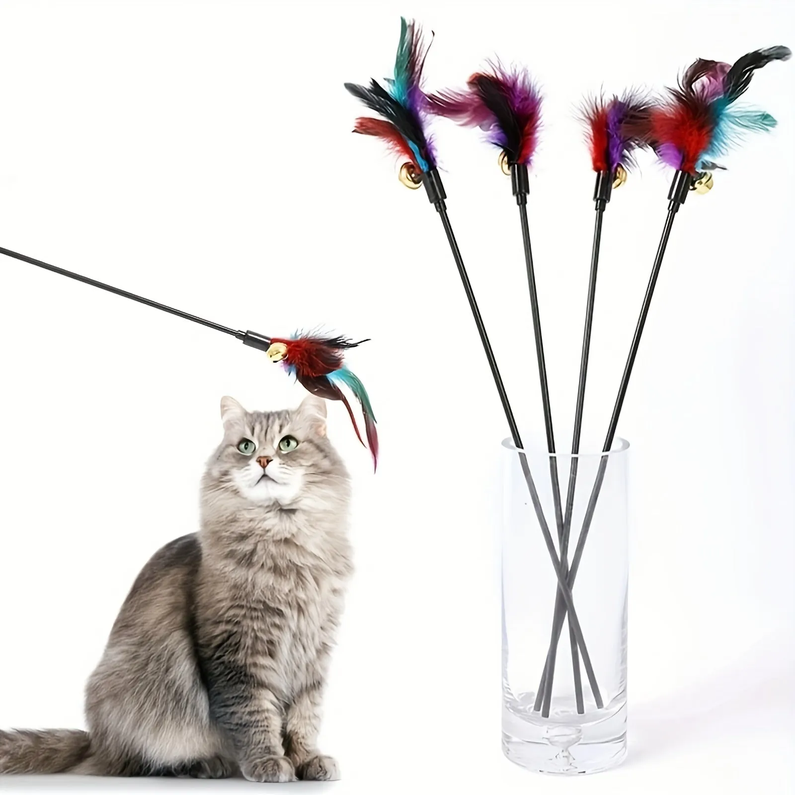 Playful cats love this interactive colorful strip teaser