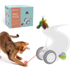 Potaroma Cat Laser Toys Interactive 3in1, Rechargeable, Automatic Moving Wheels