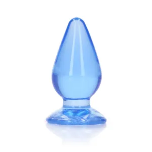 Realrock Crystal Clear Anal Plug 3.5&#39;&#39; Blue