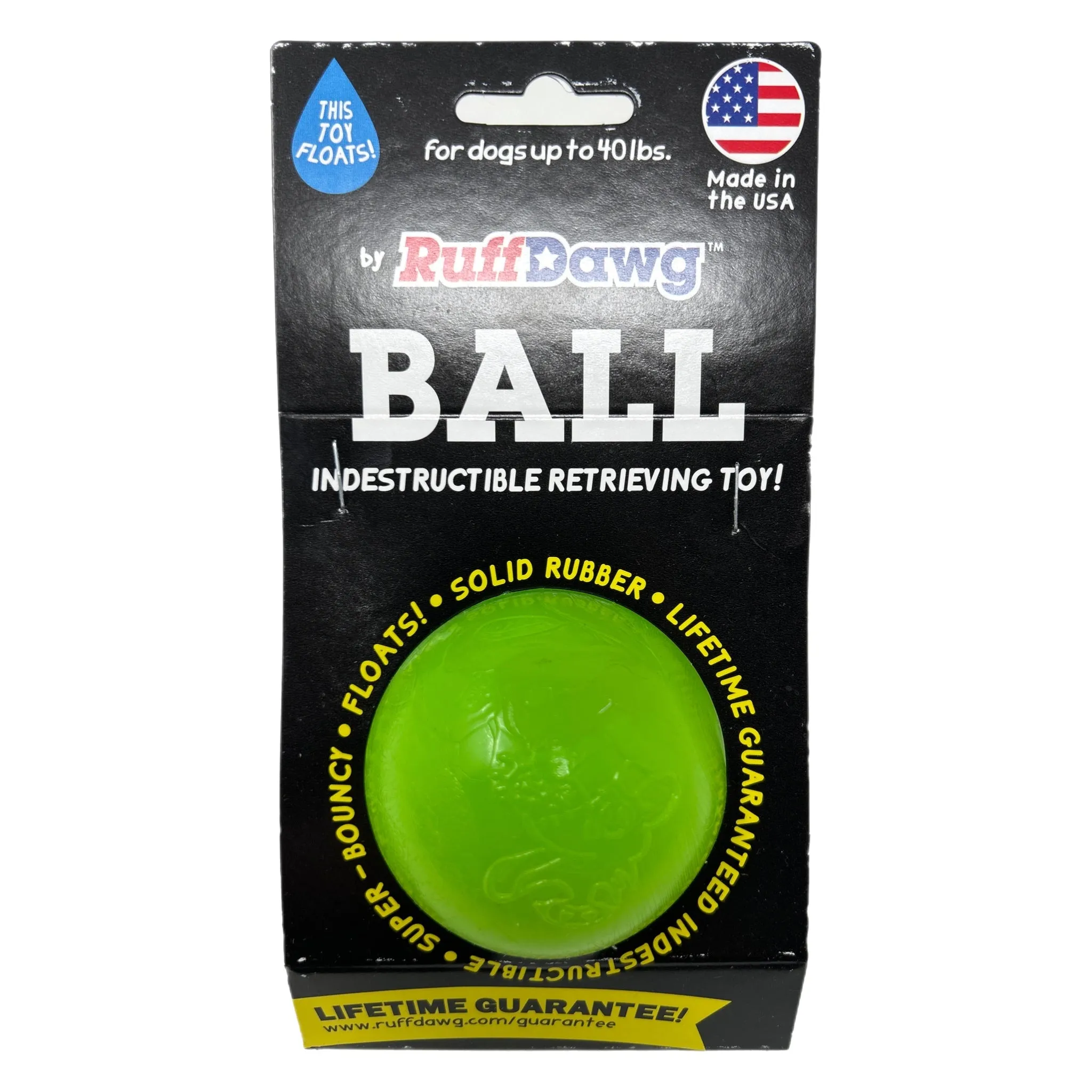 Rubber Ball Dog Toy By RuffDawg