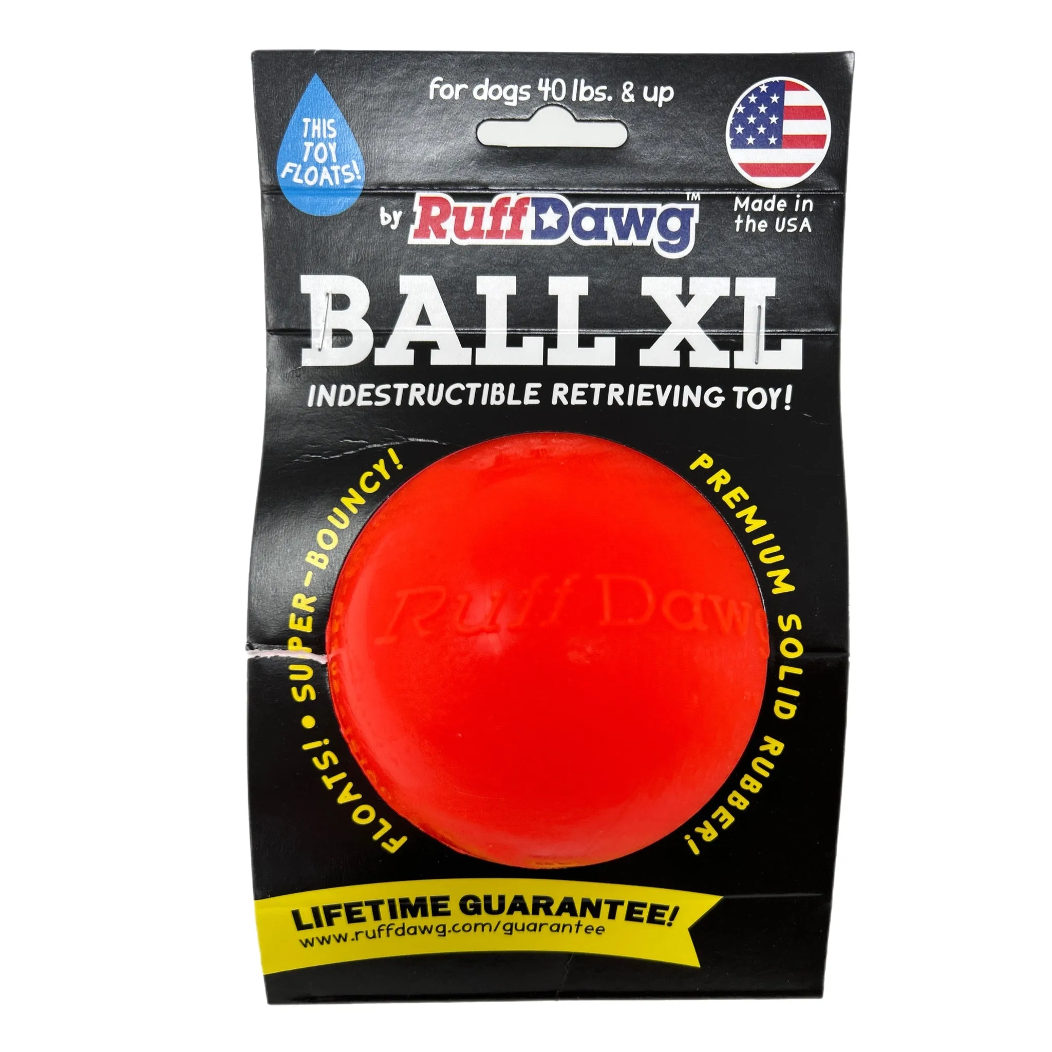 Rubber Ball Dog Toy By RuffDawg