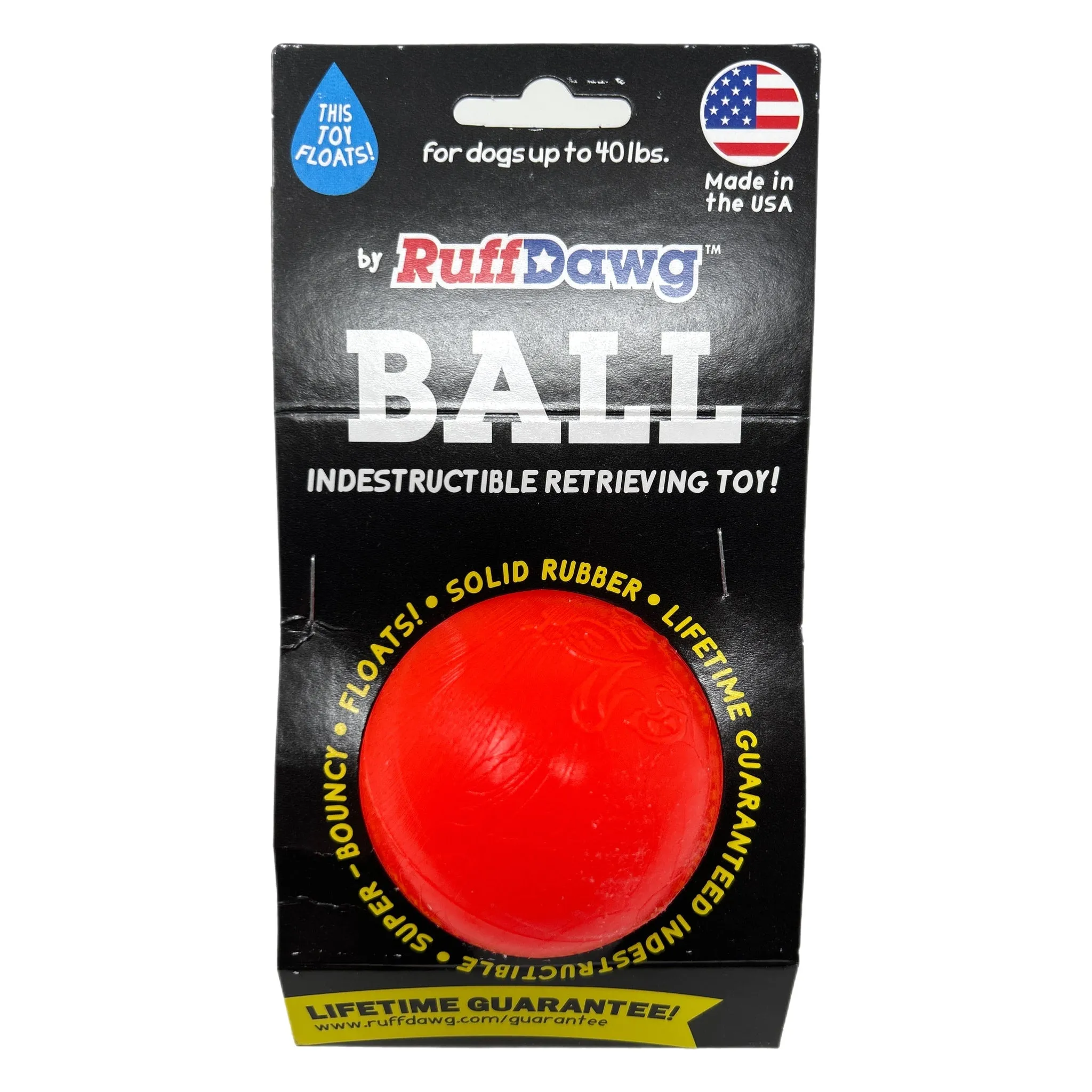 Rubber Ball Dog Toy By RuffDawg