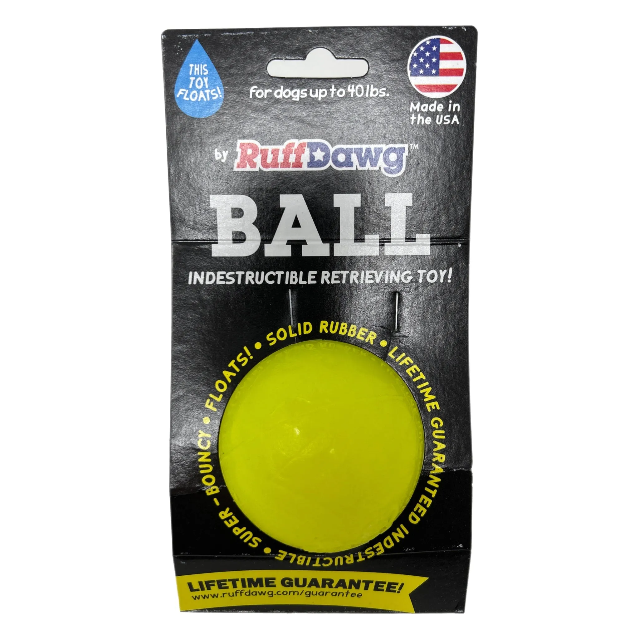 Rubber Ball Dog Toy By RuffDawg