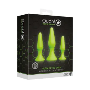 Shots Ouch Butt Plug Set - Glow in the Dark