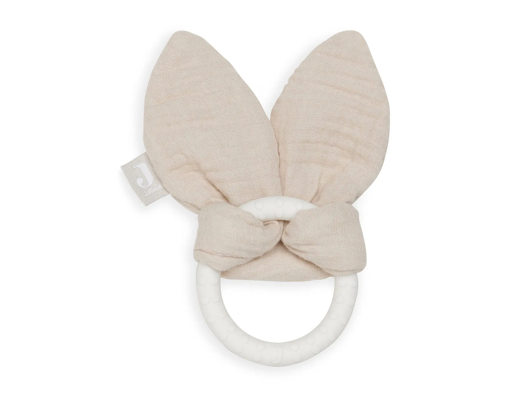 Silicon Teething Ring with Bunny Ears - Nougat