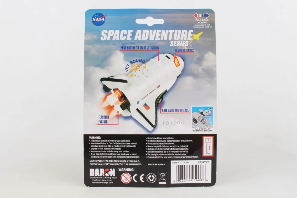 Space Shuttle Pullback Toy Discovery OR ENDEAVOUR - Sound and Lights Effects - Best Gift for Girls, Boys Birthday