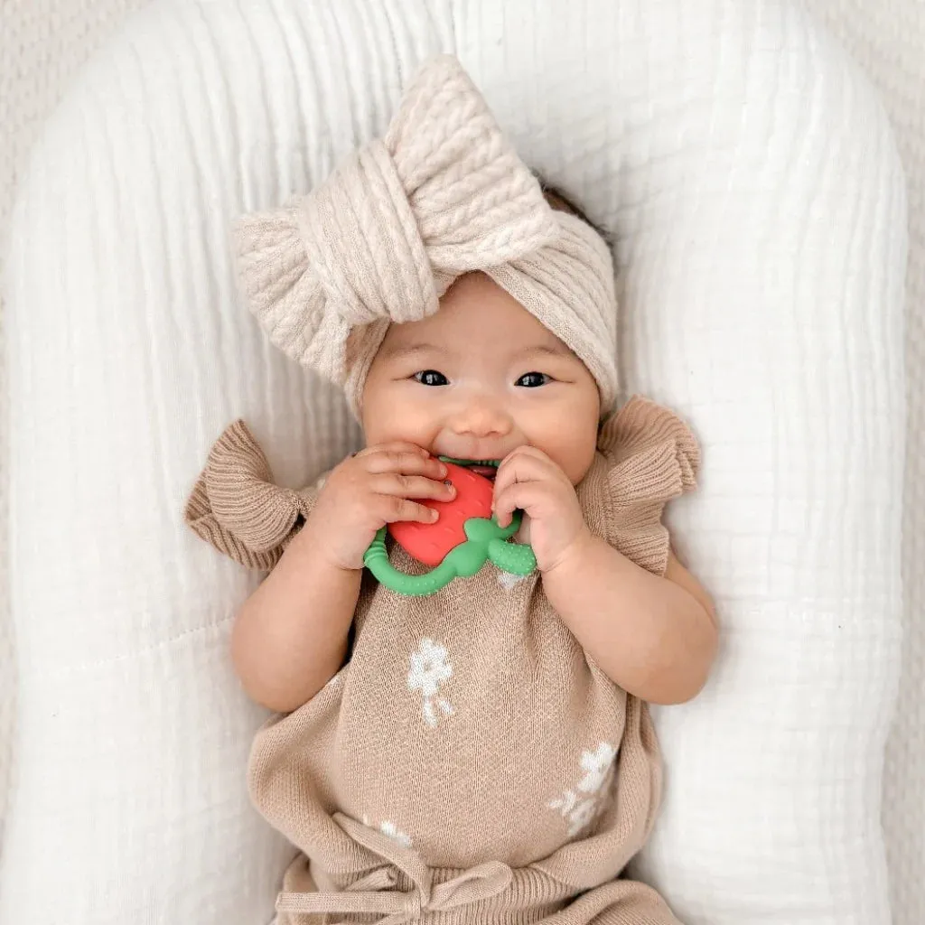 Strawberry Chew Crew Silicone Teether