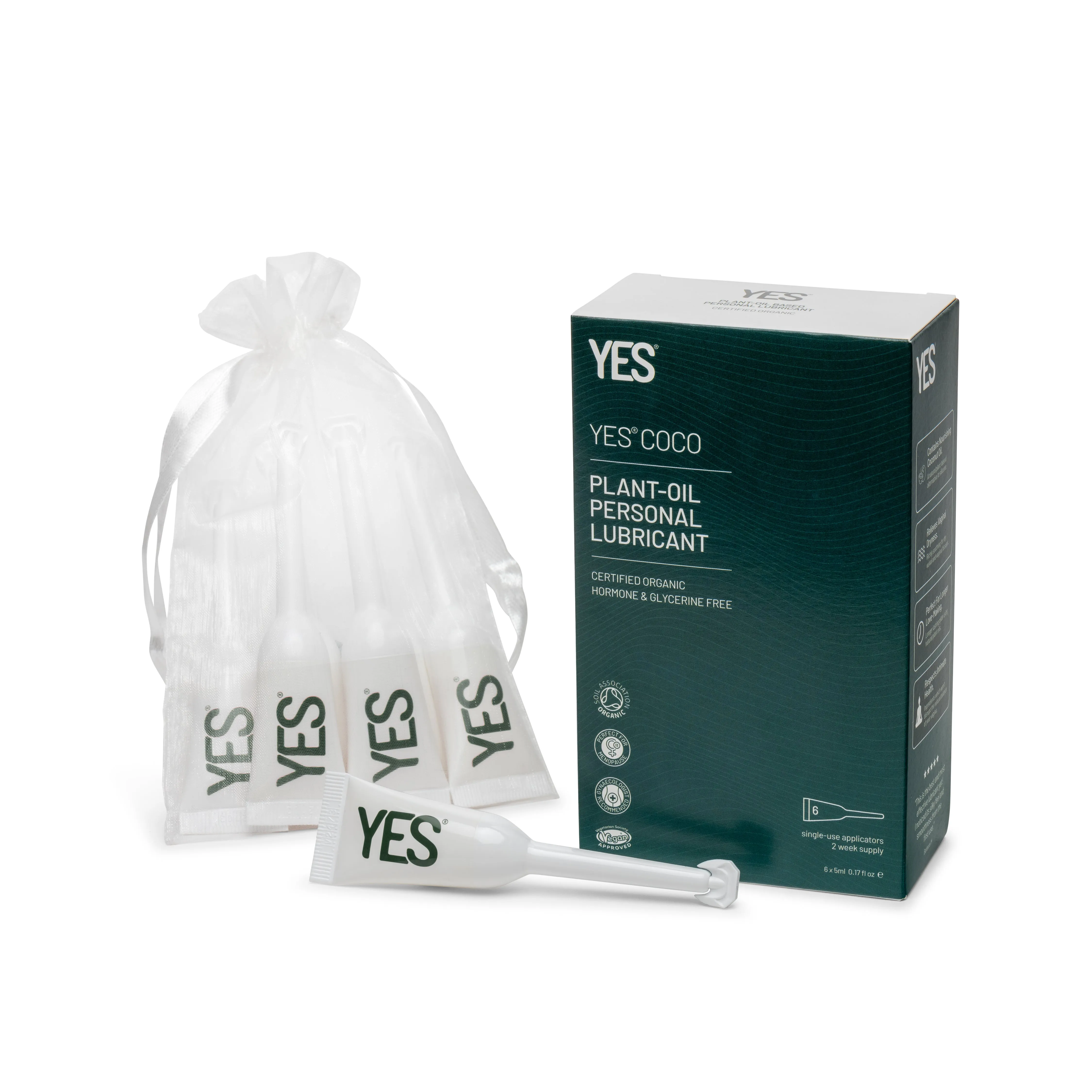 YES® COCO  Plant Oil-Based Lubricant Applicators 6 pack (was OB)